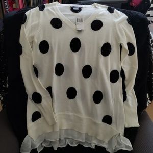 NWT Dot rhinestone sweater